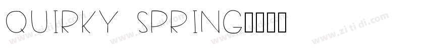 QUIRKY SPRING字体转换